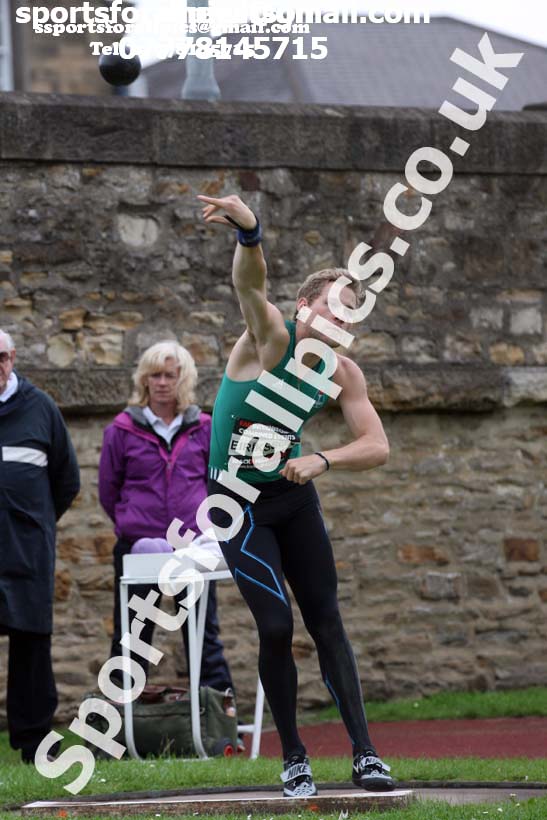 Mens decathlon shot putt, EAP International Cominted Events, Hexham. Photo: David T. Hewitson/Sports for All Pics